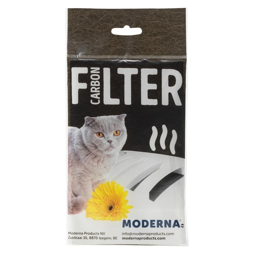 cat deodoriser charcoal filter inside hooded tray