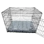 Luxury Dog Crate Mattress, Blue Denim Stripe - Image 2