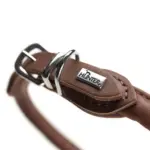 Hunter Rolled Soft Leather Dog Collar, Brown - Image 2
