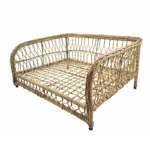 Jacob Outdoor Wicker Rope Elevated Dog Bed, Natural - Image 5