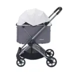 Ibiyaya Maxi Deep Carriage Pet Stroller, Twin Grey - Image 6