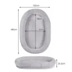 Comfort Plus Human Dog Bed, Light Grey - Image 8