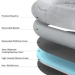 Comfort Plus Human Dog Bed, Light Grey - Image 4