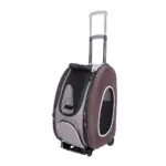 Ibiyaya EVA 5-in-1 Combo Pet Carrier, Pram & Backpack, Chocolate - Image 2