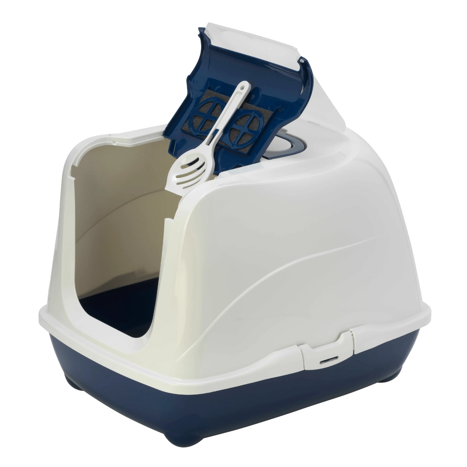 moderna-litter-box-moderna-flip-cat-enclosed-cat-litter-box-blueberry-3973186453607_2000x.webp Moderna Flip Cat Enclosed Cat Litter Box, Blueberry - Image 1