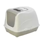 Moderna Flip Cat Enclosed Cat Litter Box, Warm Grey - Image 3